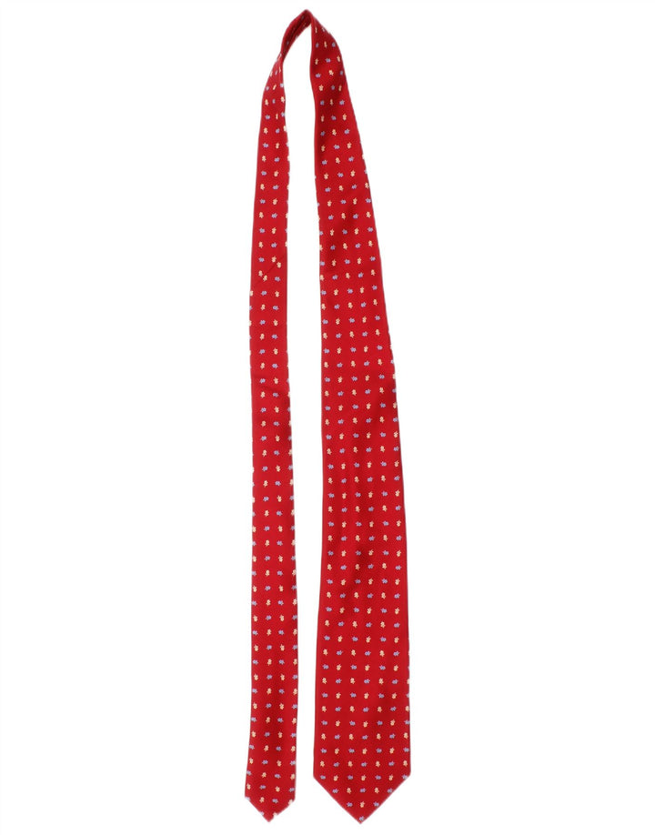 Gravata masculina E.Marinella tamanho único seda floral vermelha
