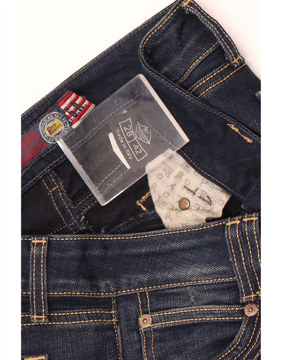 Roy Rogers Calça Jeans Feminina Slim IT 42 Médio W28 L28 Azul