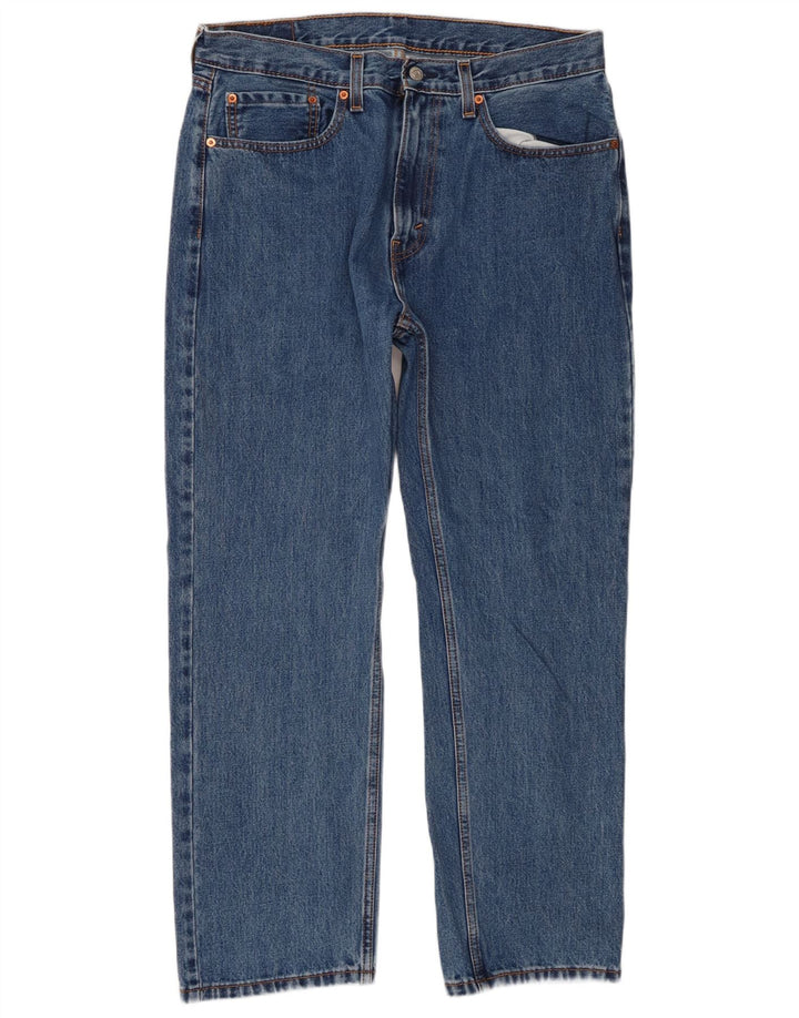Levi's Masculino 505 Straight Jeans W35 L30 Azul Algodão