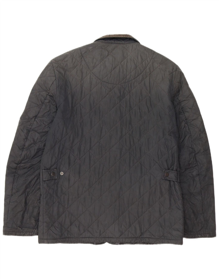 Jaqueta acolchoada masculina BARBOUR UK 36 algodão preto pequeno