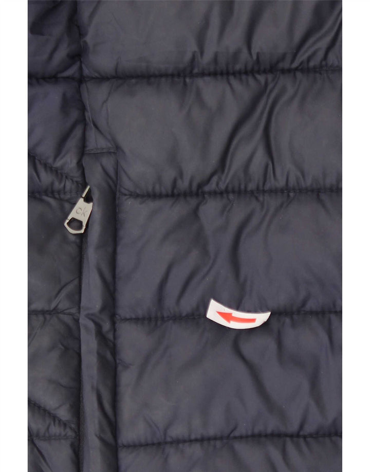 Calvin Klein Mens Jaqueta Acolchoada Reino Unido 40 Grande Nylon Azul Marinho