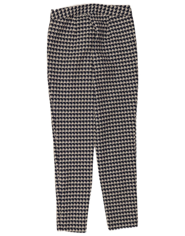 Zara Calça Chino Feminina Slim Pequena W26 L30 Azul Marinho Geométrica