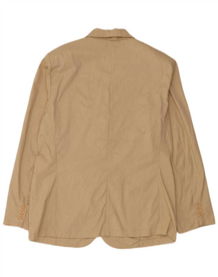 Jaqueta blazer feminina de 2 botões Balloon UK 18 XL algodão bege