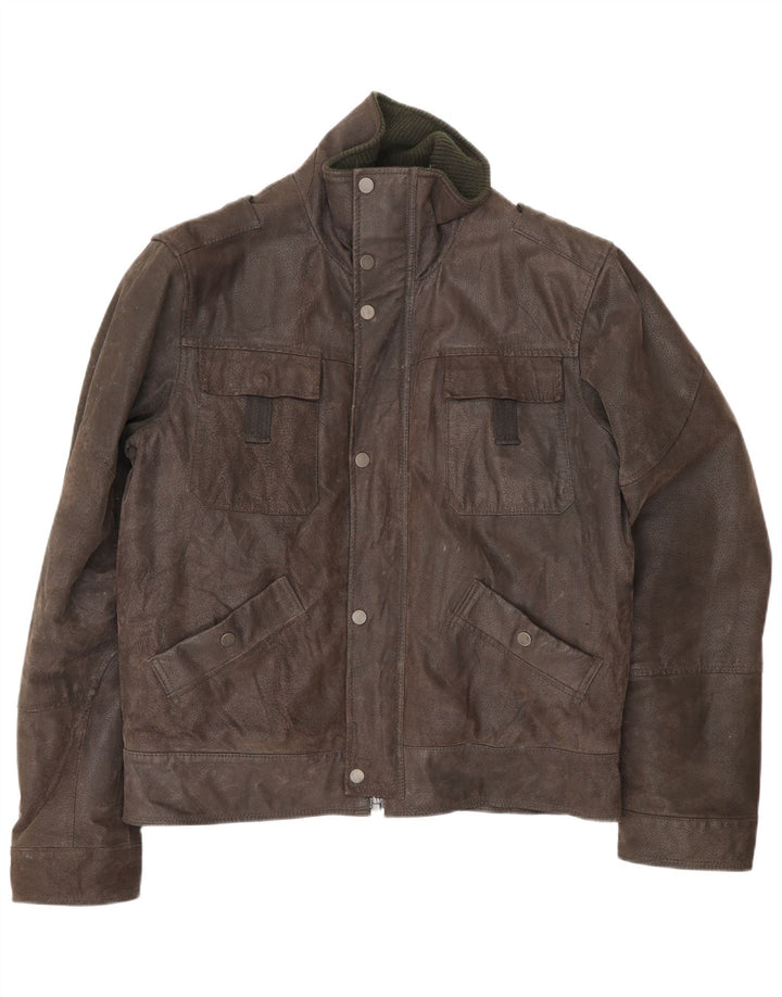 Jaqueta masculina de couro sherpa Conbipel IT 50 grande couro marrom