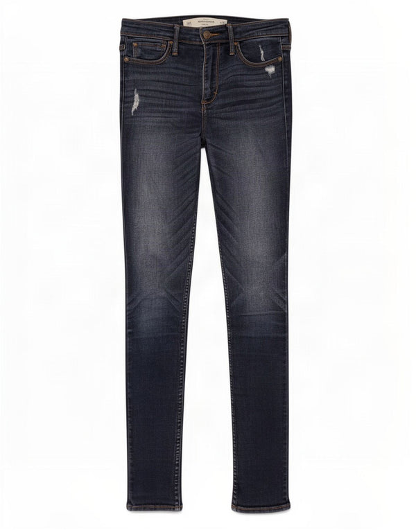 Calça jeans skinny feminina Abercrombie & Fitch US 2 XS W26 L31 azul marinho