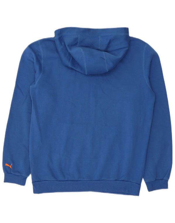 Jumper com capuz gráfico Puma Boys 15-16 anos azul algodão