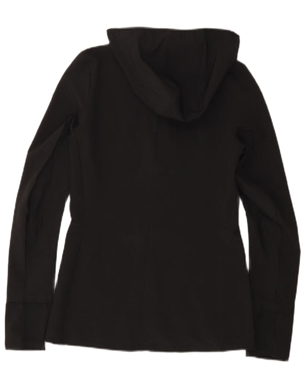 Adidas Womens Hooded Tracksuit Top Jacket UK 0/2 2XS Preto Poliéster