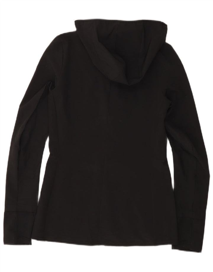 Adidas Womens Hooded Tracksuit Top Jacket UK 0/2 2XS Preto Poliéster