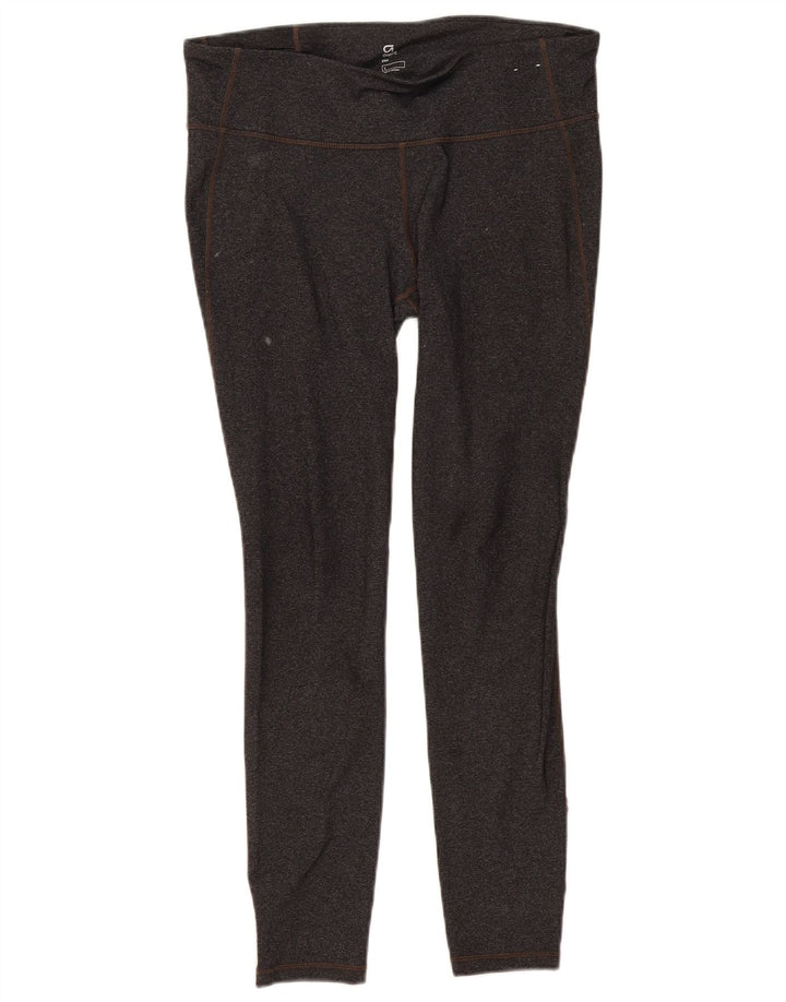 Leggings femininas Gap Reino Unido 14 grande nylon manchado cinza