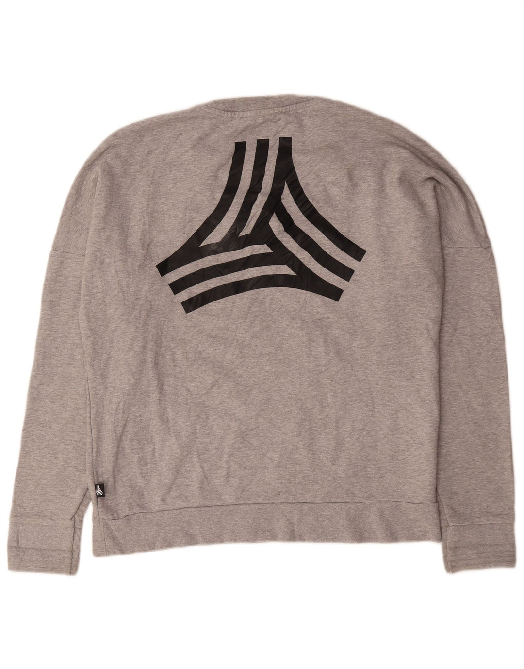 Adidas moletom gráfico masculino jumper grande algodão manchado cinza