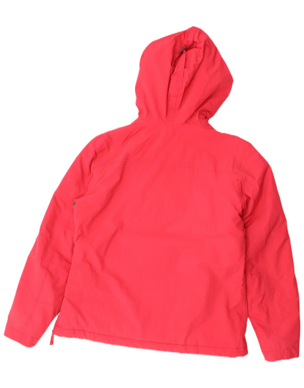 Jaqueta feminina Anorak com capuz gráfico Napapijri Reino Unido 44 2XL poliamida vermelha