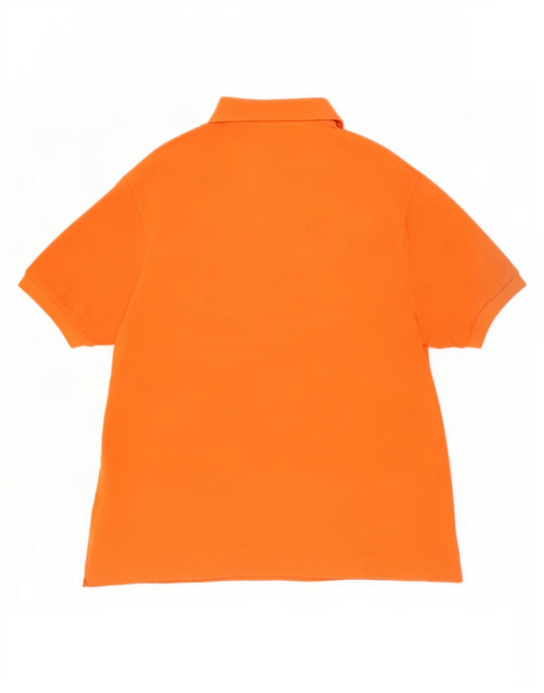Camisa polo masculina Lacoste tamanho 4 médio algodão laranja