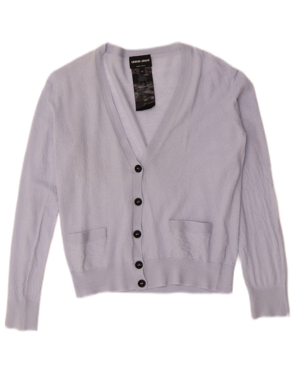 Suéter cardigã feminino Giorgio Armani IT 42 lã roxa média