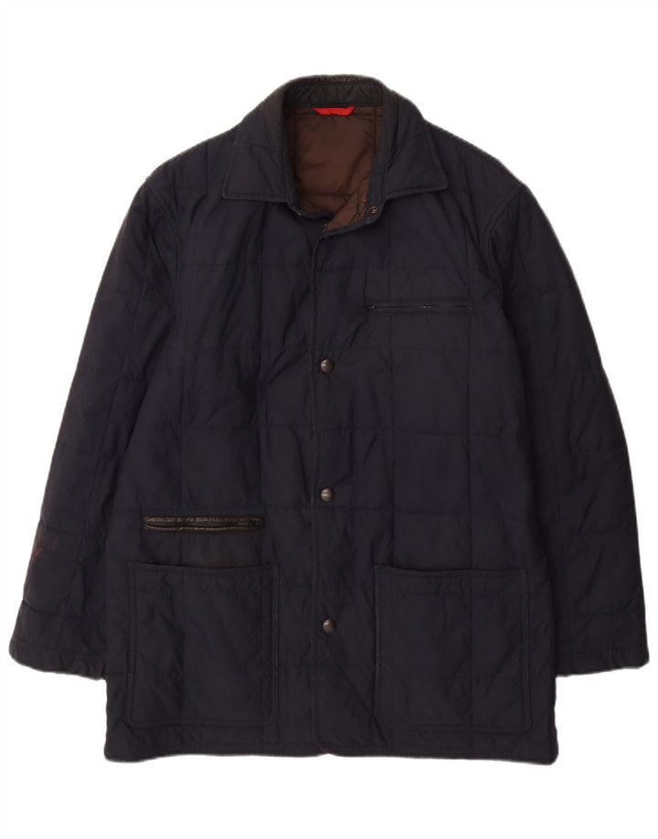 Jaqueta acolchoada masculina Fay UK 36 pequena azul marinho
