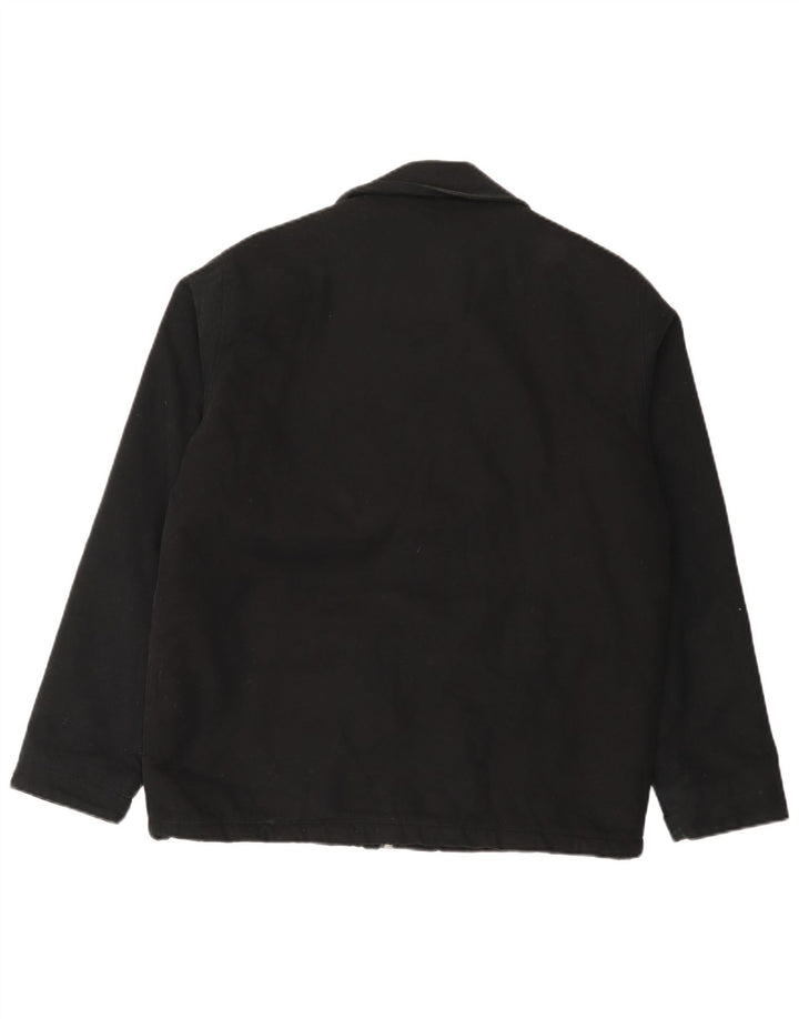 Jaqueta utilitária masculina Zara UK 38 algodão preto médio