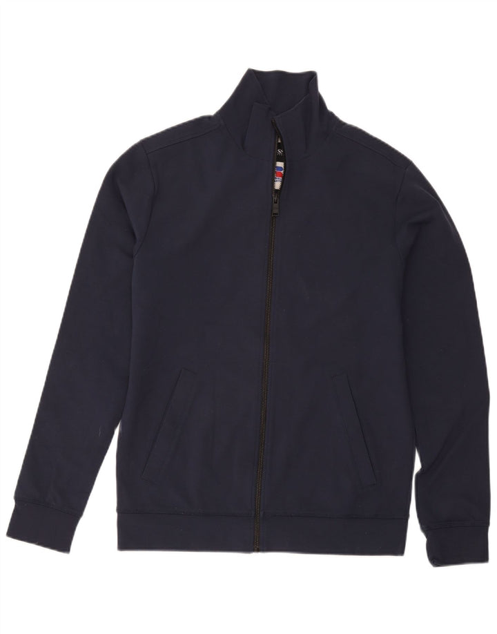 Hugo Boss Jaqueta masculina de agasalho médio azul marinho viscose