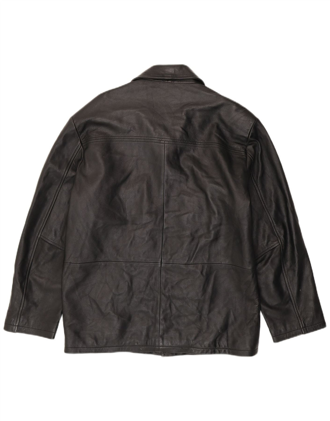 Jaqueta de couro masculina vintage UK 40 grande couro preto