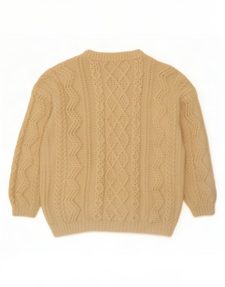 Suéter masculino vintage com gola redonda 2XL branco