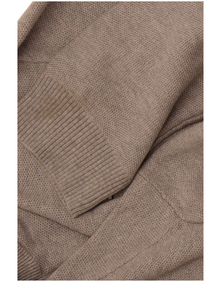 Suéter masculino TOMMY HILFIGER com zíper e gola XL algodão cinza