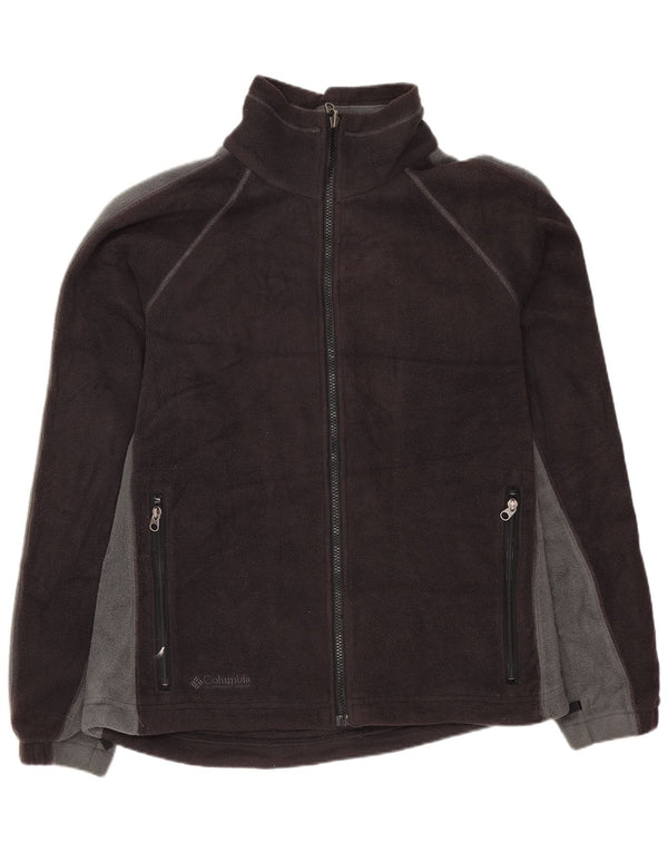 COLUMBIA Mens Interchange Fleece Jacket UK 38 Medium Black Colourblock