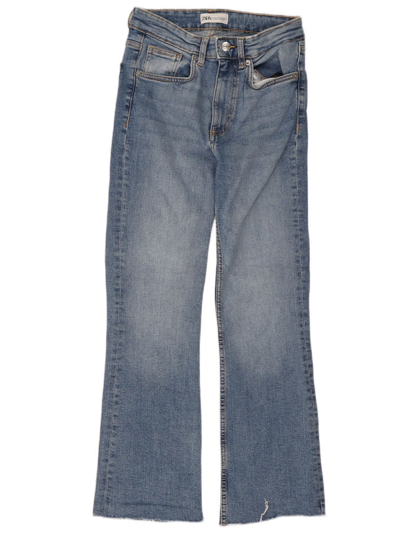 Calça jeans feminina Zara Bootcut EU 36 XS W26 L26 Azul