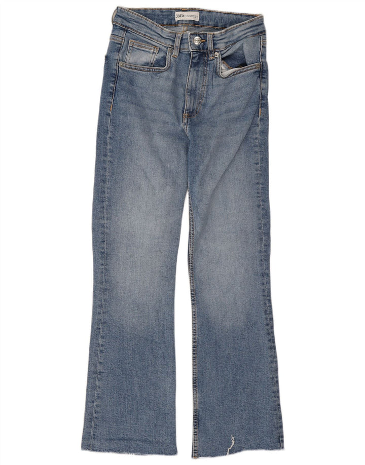 Calça jeans feminina Zara Bootcut EU 36 XS W26 L26 Azul