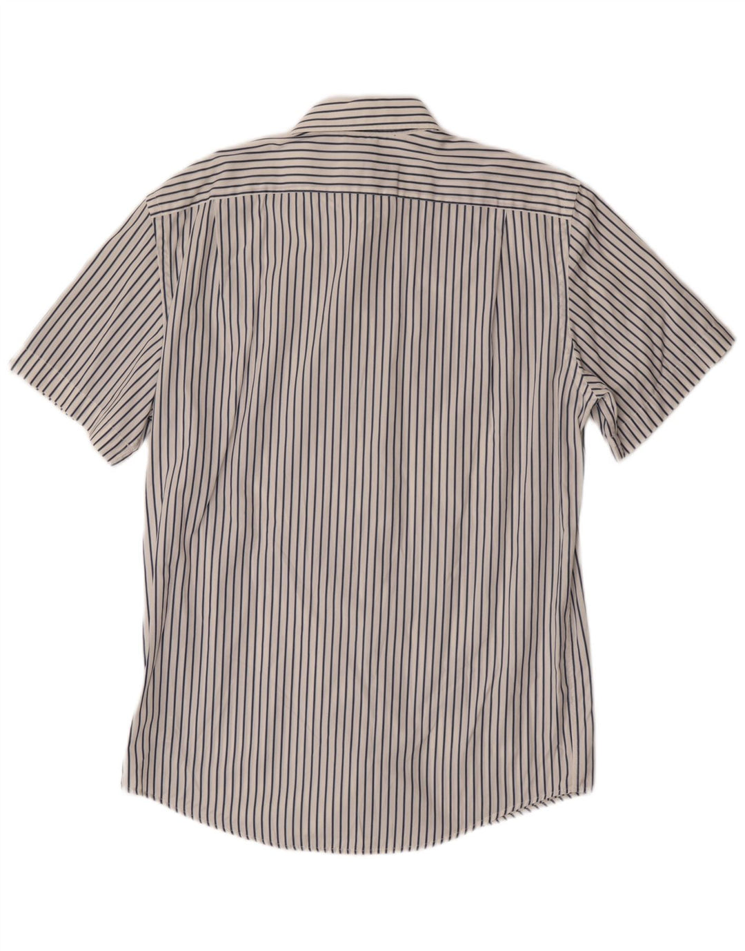 Camisa masculina Lacoste manga curta regular fit tamanho 42 listra branca grande