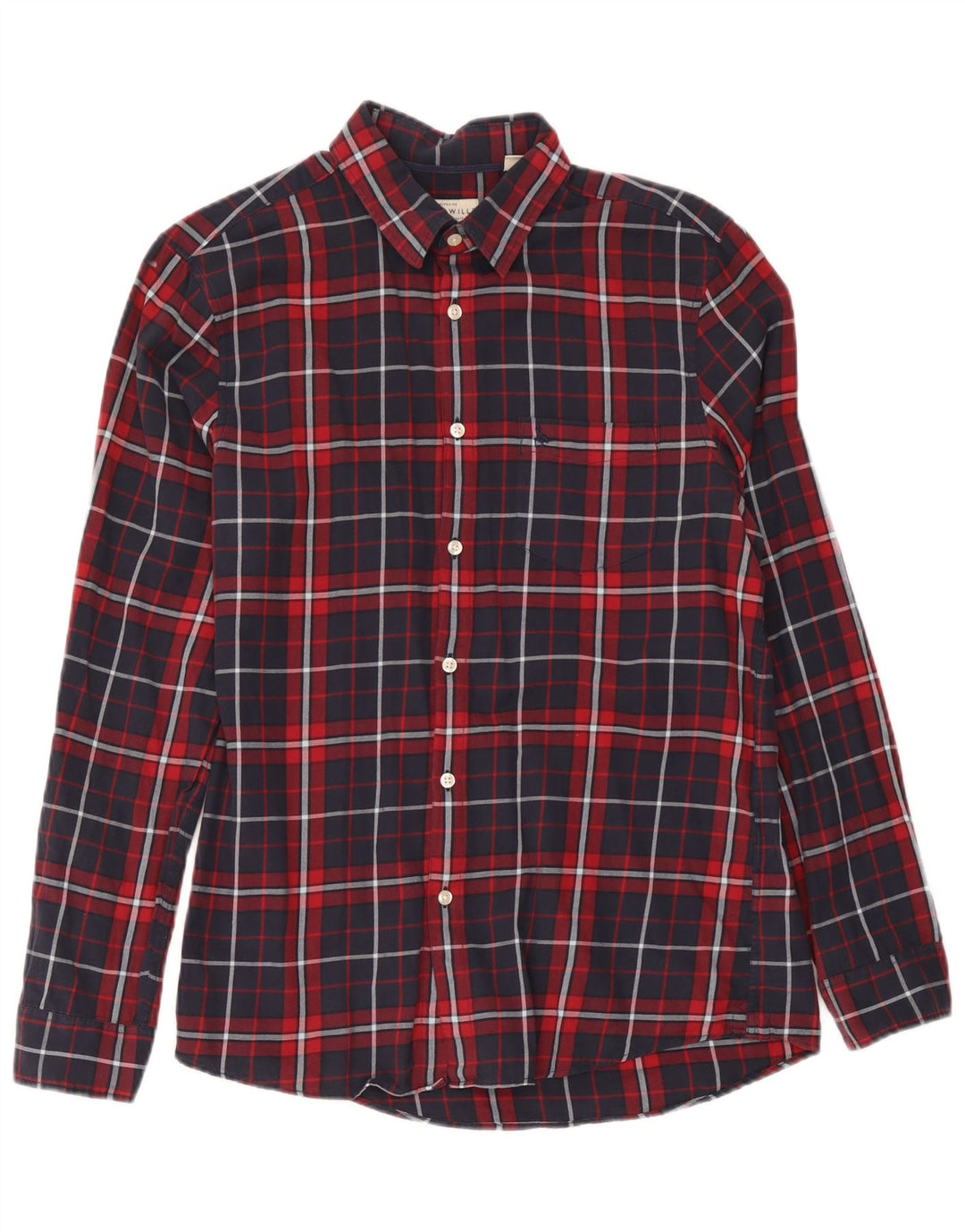 Camisa masculina de flanela Jack Wills Classic Fit algodão xadrez azul médio