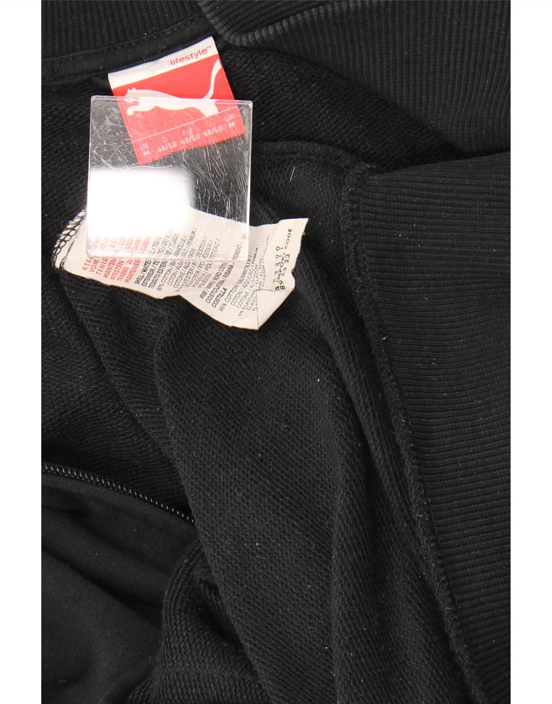 PUMA Mens Tracksuit Top Jacket Médio Algodão Preto