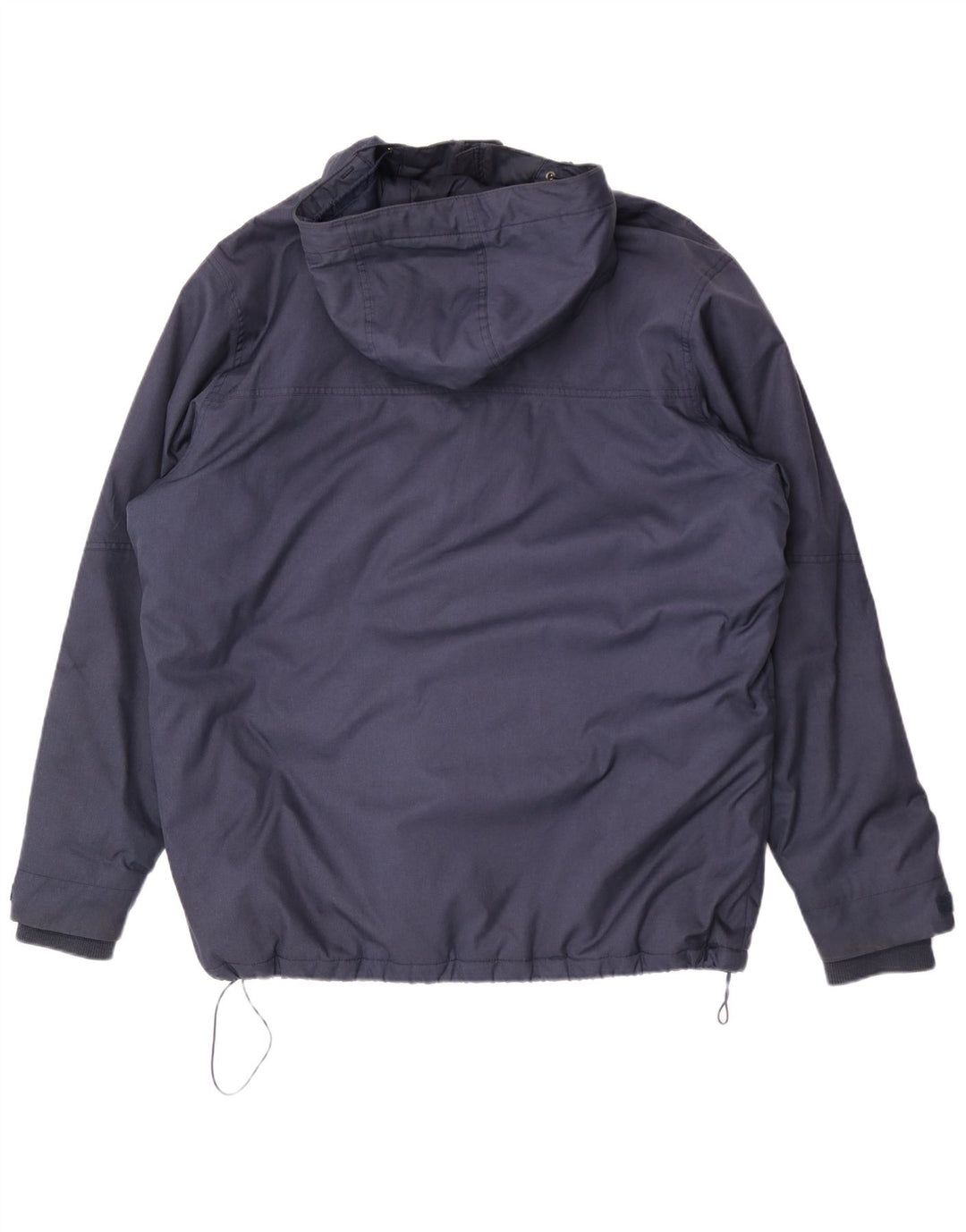 Jaqueta corta-vento masculina Columbia com capuz Reino Unido 42 XL azul marinho poliéster