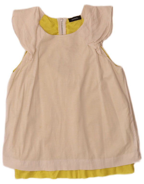Max&Co. Blusa Feminina Top UK 12 Média Off White