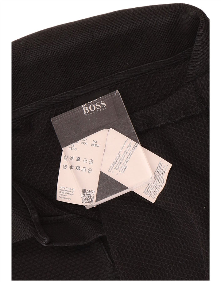 Camisa polo masculina Hugo Boss 3XL algodão preto