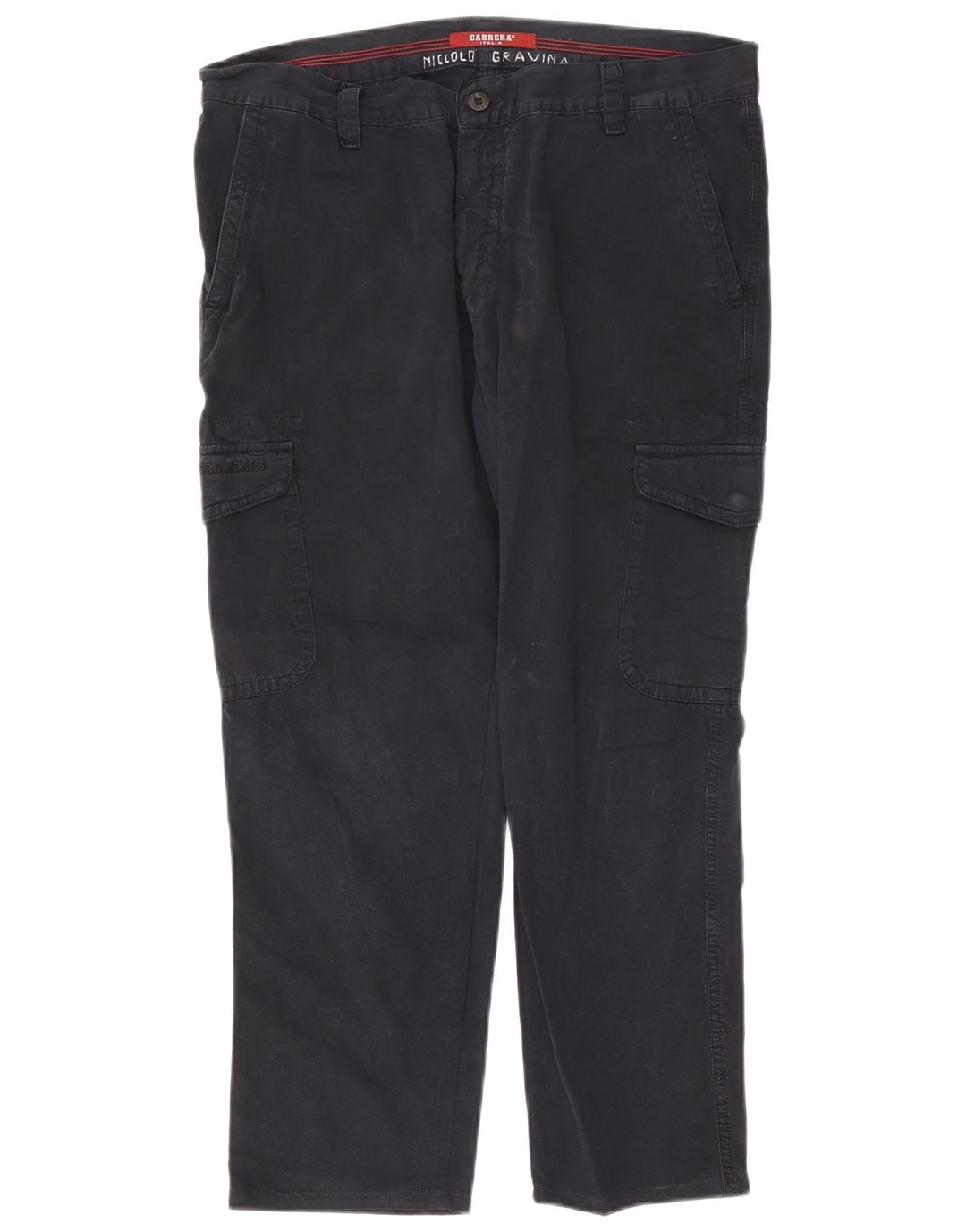 Calça Carrera Masculina Straight Cargo W36 L26 Azul Marinho