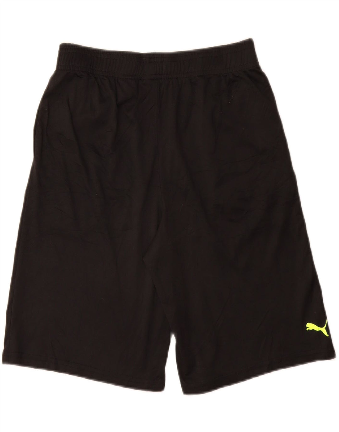 Shorts esportivos gráficos PUMA para meninos 14-15 anos grande poliéster preto