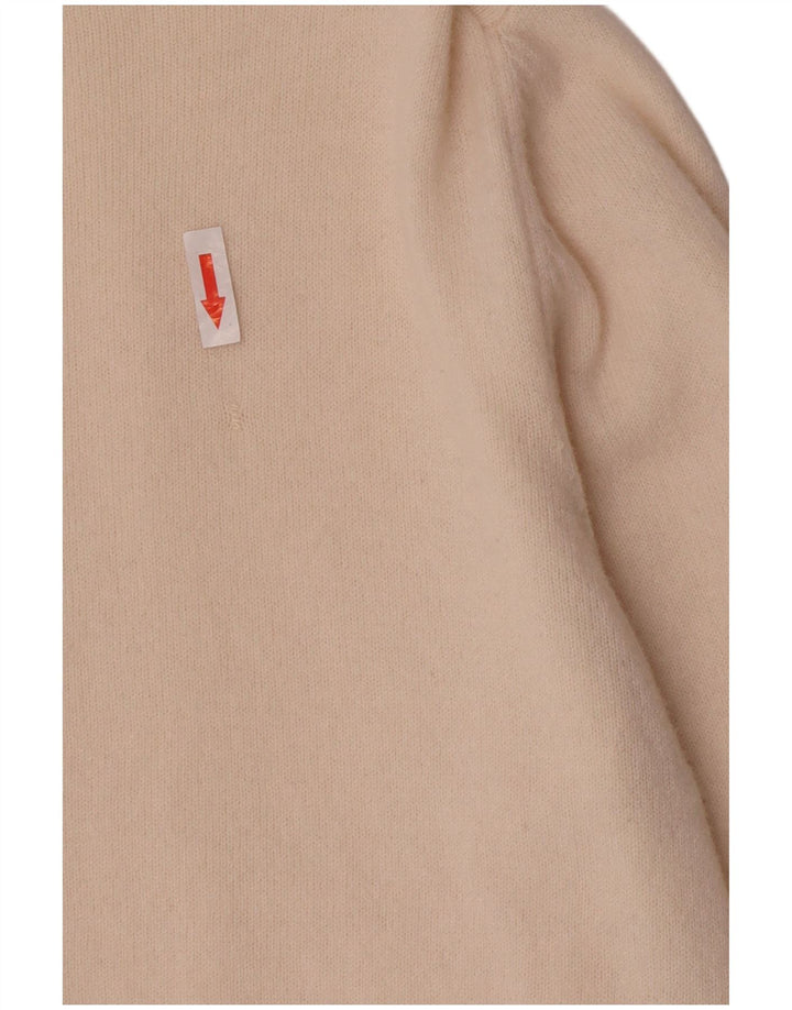 Suéter cardigã feminino Massimo Dutti Reino Unido 14 lã bege médio
