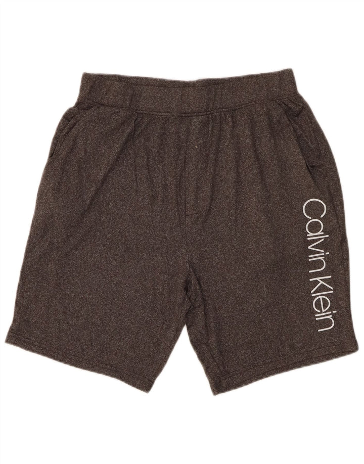 Calções esportivos masculinos CALVIN KLEIN poliéster cinza médio