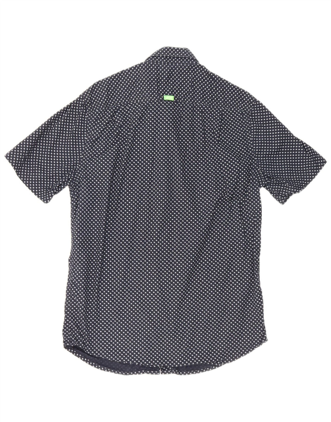 Camisa masculina Superdry de manga curta azul marinho médio algodão geométrico