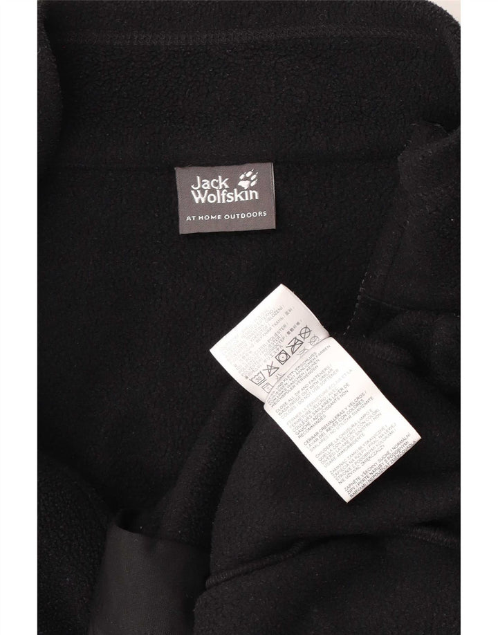 Jaqueta masculina de lã Jack Wolfskin UK 40 grande poliéster preto