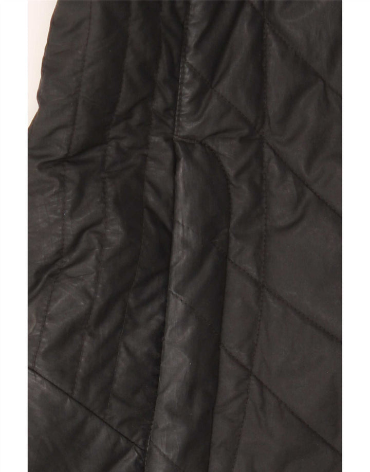 Casaco acolchoado com capuz feminino Jack Wolfskin Reino Unido 10 pequeno poliéster preto