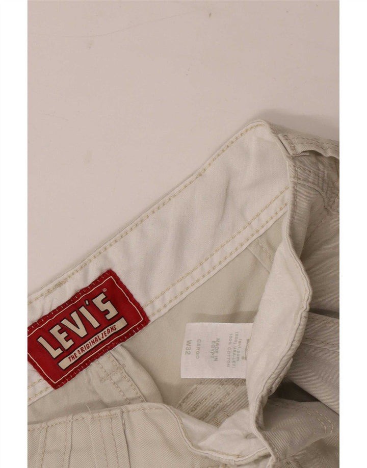 Shorts cargo masculino Levi's W32 algodão bege