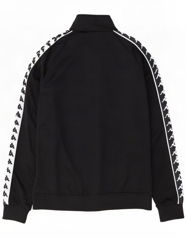Jaqueta feminina Kappa com agasalho gráfico UK 14 médio preto colorblock