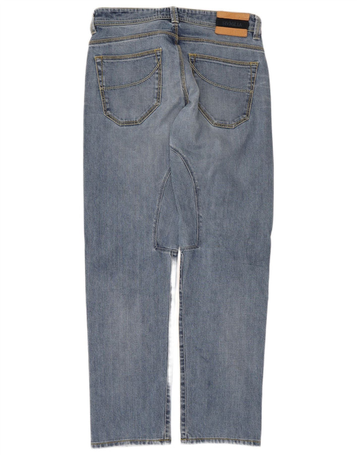 Calça jeans reta masculina SIVIGLIA W33 L30 algodão azul