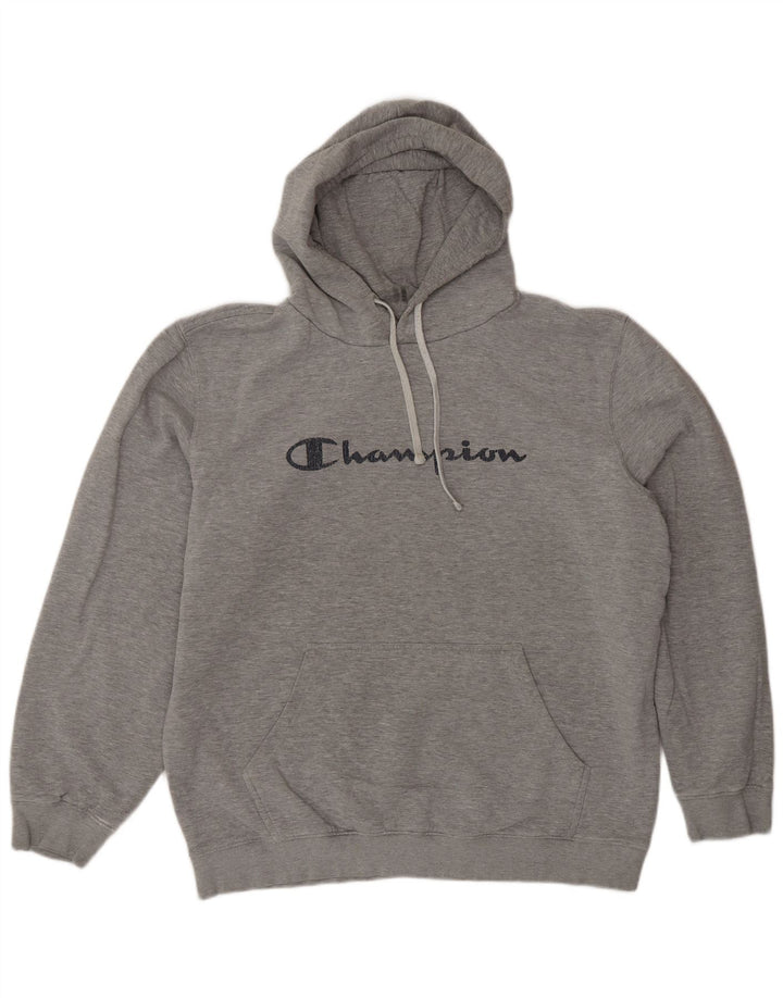 Jumper com capuz gráfico masculino Champion 2XL cinza