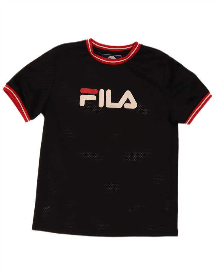 Camiseta FILA Boys Graphic 13-14 Anos Preto Poliéster