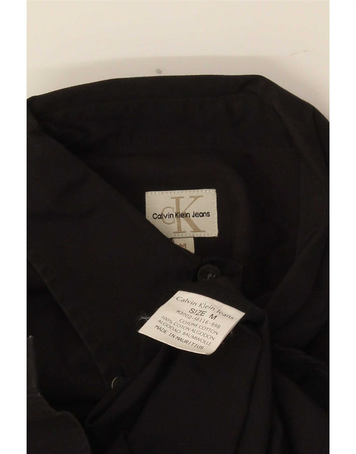 Camisa masculina Calvin Klein Jeans média preta de algodão