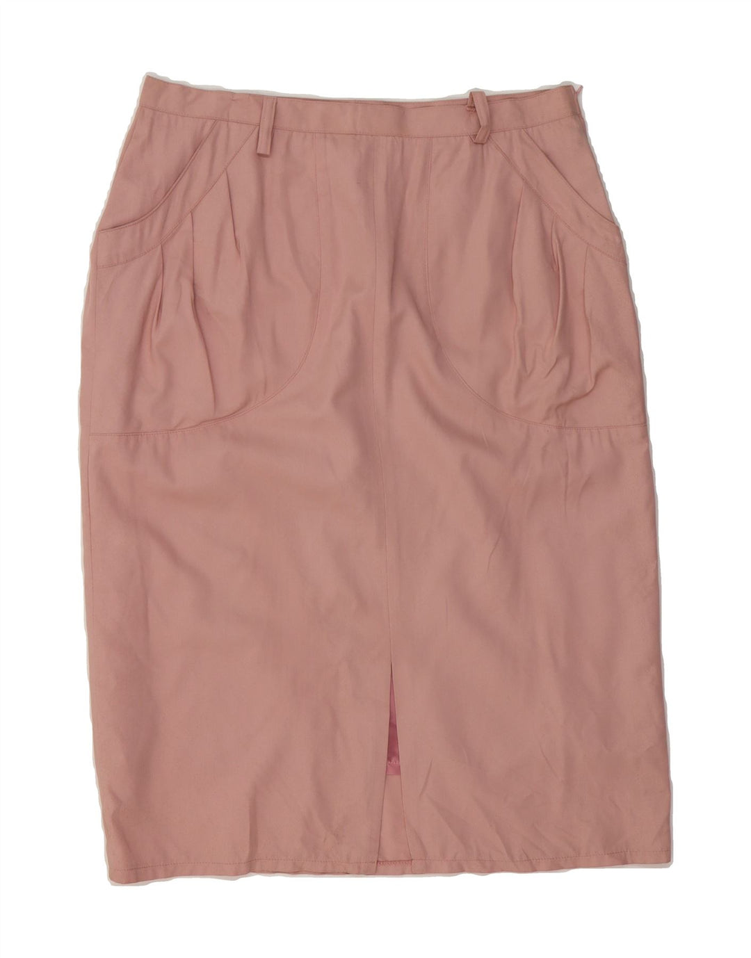 VINTAGE Womens Pencil Skirt IT 52 2XL W34  Pink Cotton Vintage Vintage and Second-Hand Vintage from Messina Hembry 