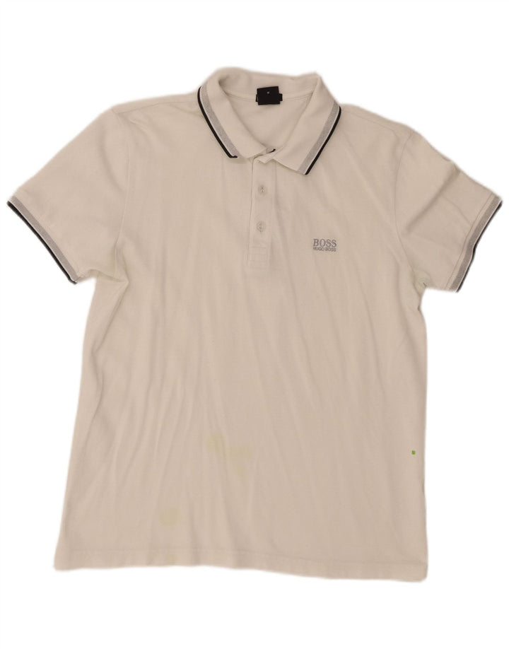 Camisa polo masculina Hugo Boss branca média