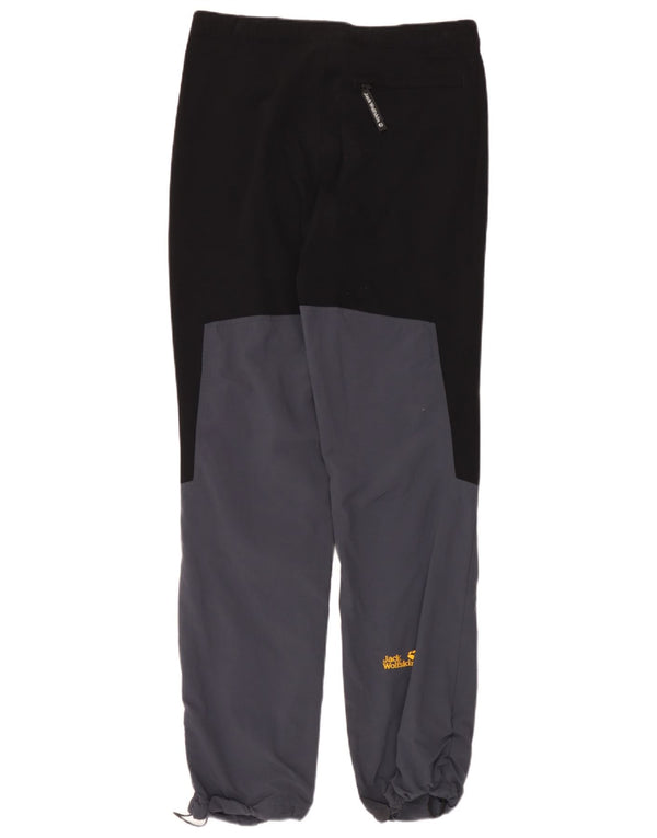 Calça jogger masculina Jack Wolfskin à prova d'água W33 L34 cinza colorblock