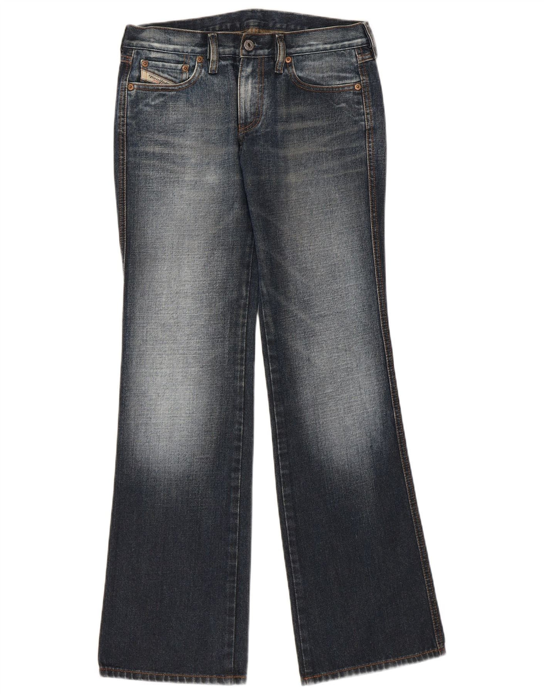DIESEL Calça jeans feminina bootcut W28 L31 azul marinho algodão