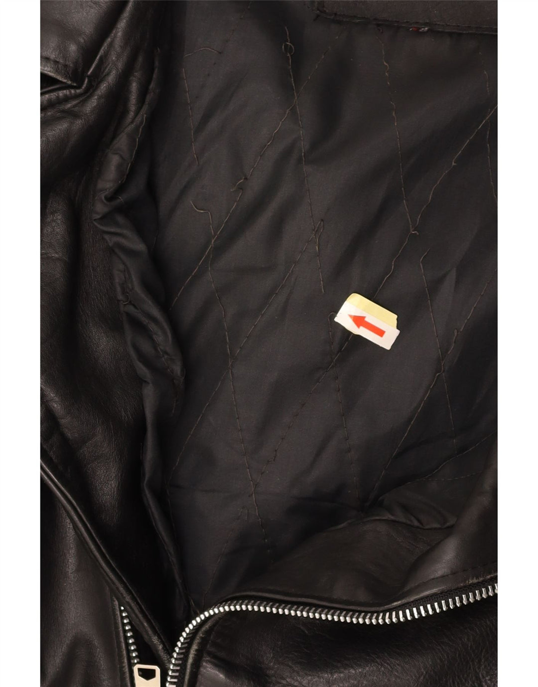 Jaqueta masculina de couro VINTAGE para motociclista UK 36 pequena preta